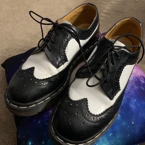 Black and White Dr. Marten Oxford shoes